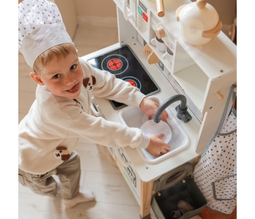 WOOPIE GREEN Drewniana Interaktywna Kuchnia 9w1 z Pralką i Tablicą