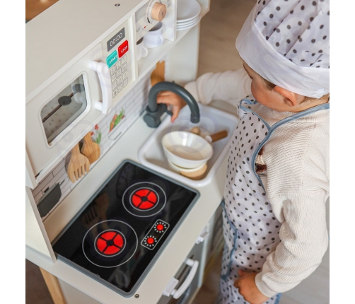 WOOPIE GREEN Drewniana Interaktywna Kuchnia 9w1 z Pralką i Tablicą