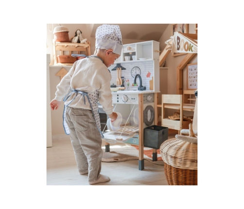 WOOPIE GREEN Drewniana Interaktywna Kuchnia 9w1 z Pralką i Tablicą