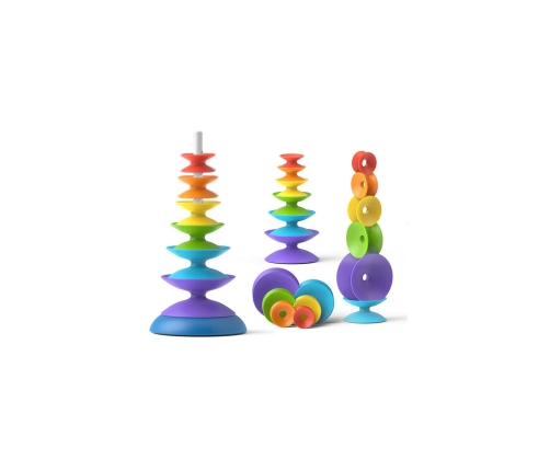 WOOPIE BABY Kolorowa Wieża Układanka Piramidka Edukacyjna 18m+