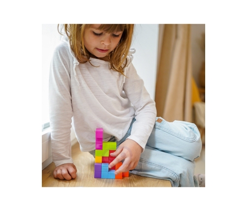 WOOPIE Układanka Kostka Tetris Z Zestawem Kart