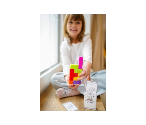 WOOPIE Układanka Kostka Tetris Z Zestawem Kart