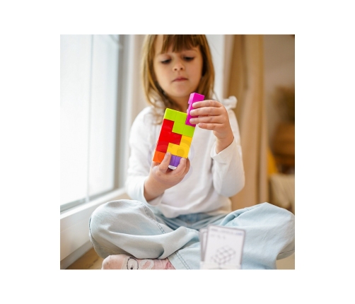WOOPIE Układanka Kostka Tetris Z Zestawem Kart