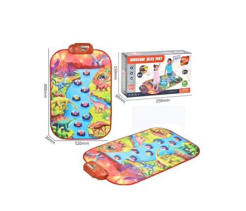 WOOPIE Duża Mata Muzyczna Pianino XL Dinozaury Interaktywna