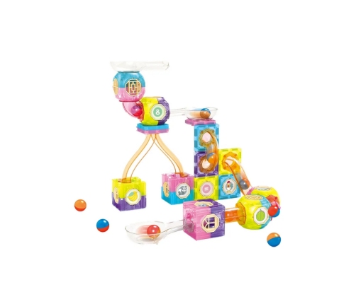 WOOPIE Klocki Magnetyczne Tor Kulkowy 89 el.