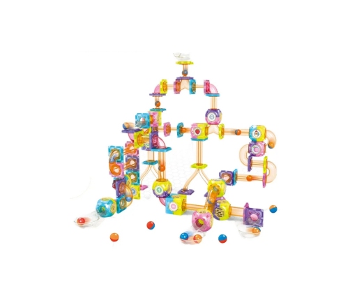 WOOPIE Klocki Magnetyczne Tor Kulkowy 89 el.