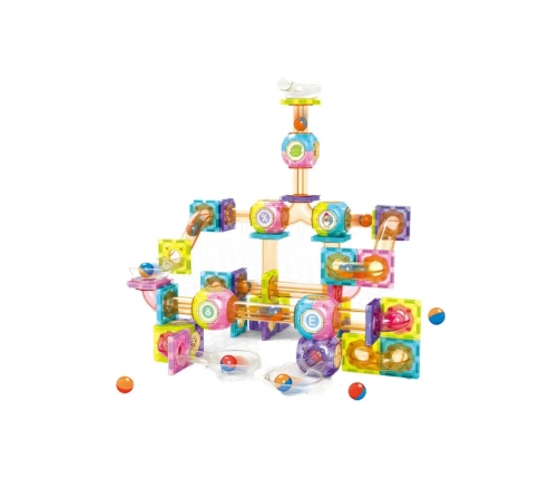 WOOPIE Klocki Magnetyczne Tor Kulkowy 89 el.