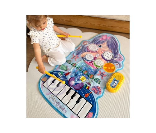 WOOPIE Mata Muzyczna Syrenka 2w1 Perkusja Interaktywna