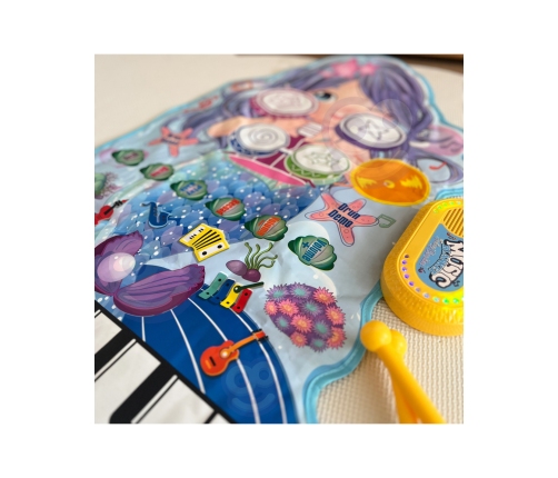 WOOPIE Mata Muzyczna Syrenka 2w1 Perkusja Interaktywna