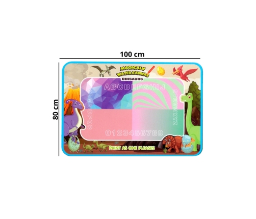 WOOPIE Magiczna Mata do Malowania Wodą XXL Pieczątki Cyferki 100cm