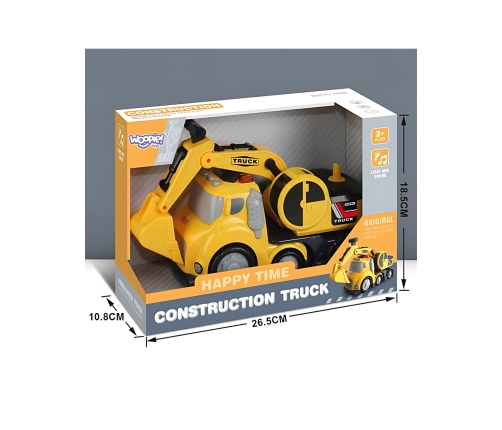 WOOPIE Koparka City Truck Efekty Dźwiękowe i Świetlne