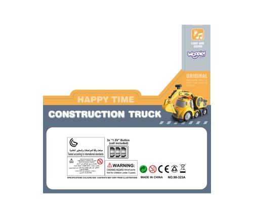 WOOPIE Koparka City Truck Efekty Dźwiękowe i Świetlne