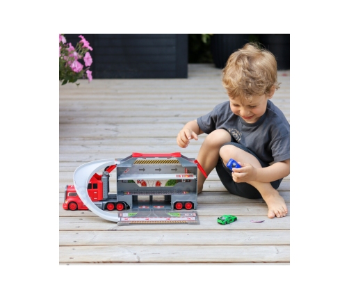 WOOPIE Zestaw Ciężarówka Laweta Garaż Tor Wyścigowy