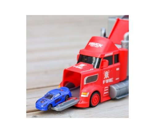 WOOPIE Zestaw Ciężarówka Laweta Garaż Tor Wyścigowy