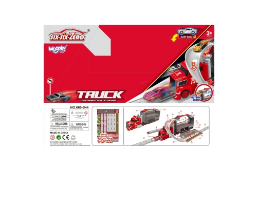 WOOPIE Zestaw Ciężarówka Laweta Garaż Tor Wyścigowy