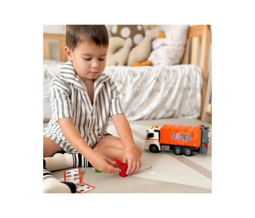 WOOPIE Interaktywna Śmieciarka Model Skala 1:16 Efekty Dźwiękowe i Świetlne