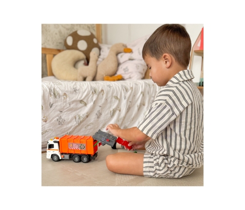 WOOPIE Interaktywna Śmieciarka Model Skala 1:16 Efekty Dźwiękowe i Świetlne