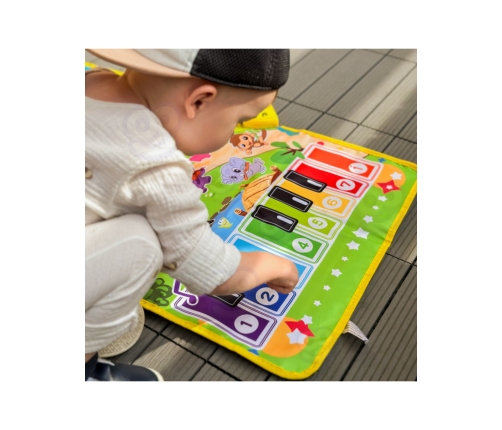 WOOPIE Mata Muzyczna Zwierzątka Interaktywne Pianino I Perkusja 2w1