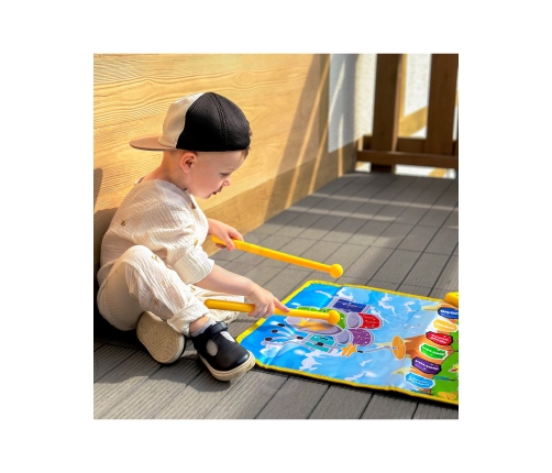 WOOPIE Mata Muzyczna Zwierzątka Interaktywne Pianino I Perkusja 2w1