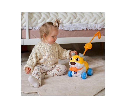 WOOPIE Interaktywny Piesek 2w1 Pchacz Szczekający 360° 6m+