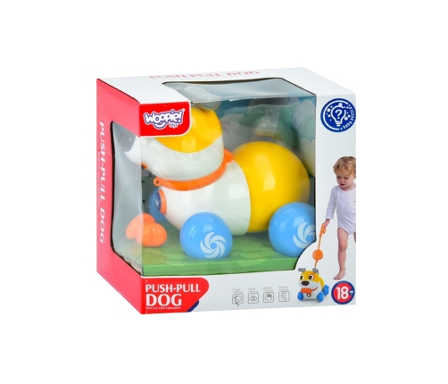 WOOPIE Interaktywny Piesek 2w1 Pchacz Szczekający 360° 6m+