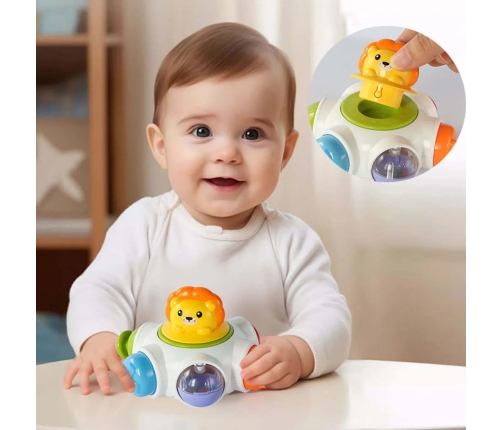 WOOPIE BABY Kosmiczna Rakieta Aktywności - Edukacyjna Kostka Sensoryczna 18m+