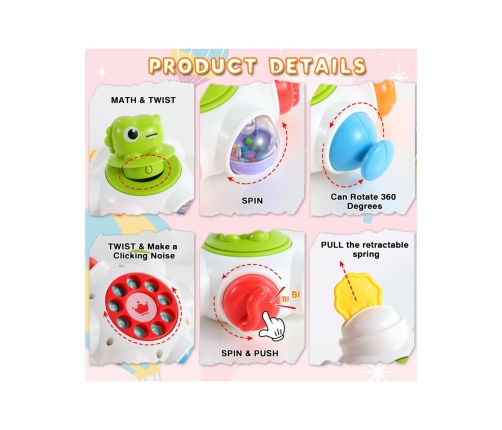 WOOPIE BABY Kosmiczna Rakieta Aktywności - Edukacyjna Kostka Sensoryczna 18m+