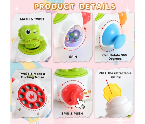 WOOPIE BABY Kosmiczna Rakieta Aktywności - Edukacyjna Kostka Sensoryczna 18m+