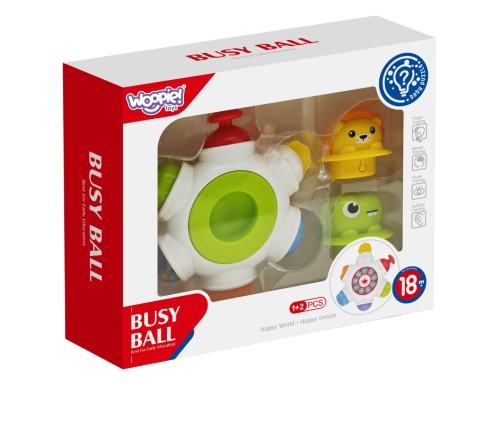 WOOPIE BABY Kosmiczna Rakieta Aktywności - Edukacyjna Kostka Sensoryczna 18m+