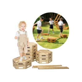 CLASSIC WORLD EDU Drewniany Tor Równoważnia XXL Ścieżka Ruchowa Motoryczna