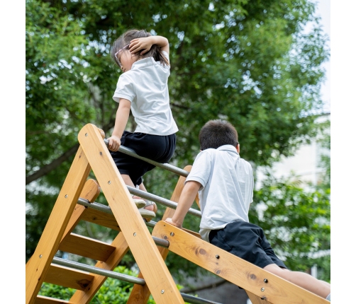 CLASSIC WORLD EDU Drewniany Plac Zabaw XL Zestaw Drabinka Montessori do Wspinaczki