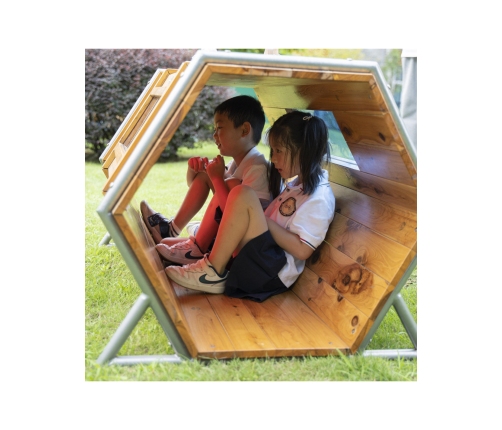 CLASSIC WORLD EDU Drewniany Plac Zabaw Baza XXL Tunel do Czołgania