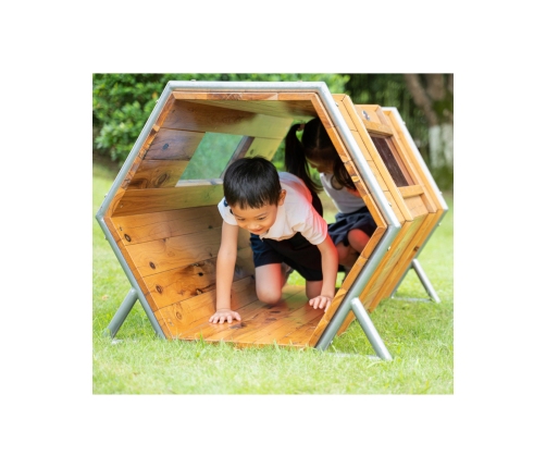 CLASSIC WORLD EDU Drewniany Plac Zabaw Baza XXL Tunel do Czołgania