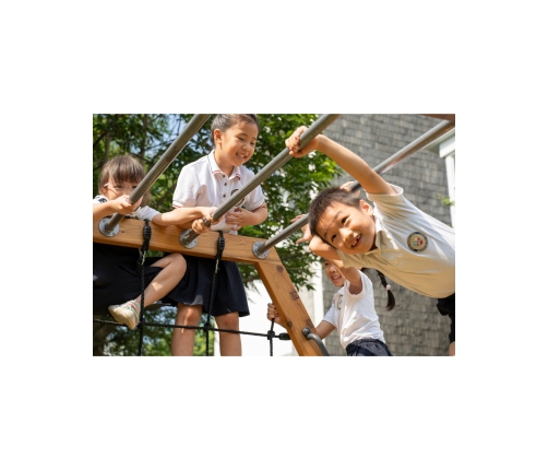 CLASSIC WORLD EDU Drewniany Plac Zabaw XXL Zestaw do Wspinaczki Heksagonalny