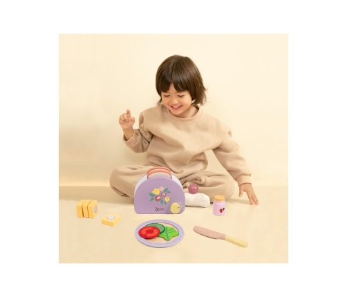 CLASSIC WORLD Drewniany Toster Śniadaniowy z Akcesoriami 13 el.