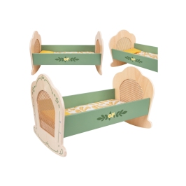 CLASSIC WORLD Drewniana Kołyska Vintage Łóżeczko dla Lalek