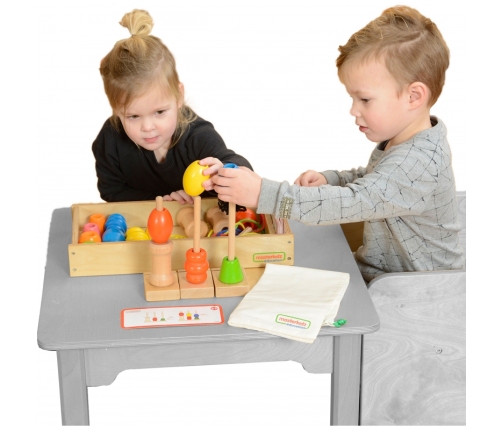 CLASSIC WORLD Drewniana Kołyska Vintage Łóżeczko dla Lalek