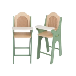 CLASSIC WORLD Drewniane Krzesełko Vintage do Karmienia dla Lalek