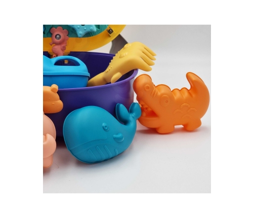 WOOPIE Zestaw do Piasku 3w1 Walizka Piesek + Zabawka Wodna - 8 szt.