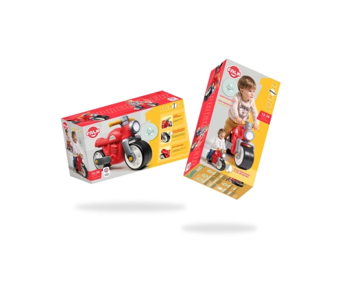 Bērnu līdzsvara motocikls FALK Prem1er Retro Red