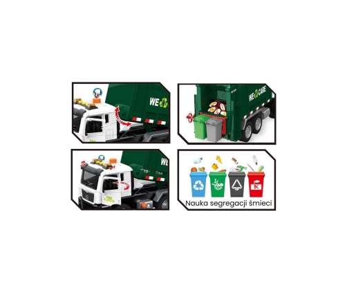 WOOPIE Śmieciarka Ciężarówka Segregacja Śmieci - skala 1:10