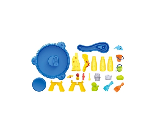 WOOPIE Stolik Wodny XL z Krzesełkiem 2w1 Piaskownica Delfinek 12el.