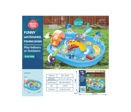 WOOPIE Tor Wodny 2w1 Gra Łowienie Rybek 14el.