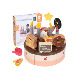 CLASSIC WORLD Drewniany Tort Urodzinowy do Krojenia 19el. CLASSIC WORLD Drewniany Tort Urodzinowy do Krojenia 19el.