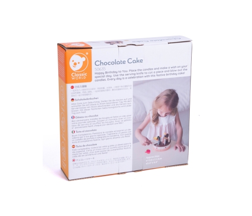 CLASSIC WORLD Drewniany Tort Urodzinowy do Krojenia 19el.