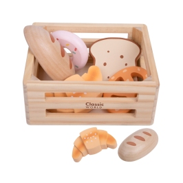 CLASSIC WORLD Zestaw Drewnianych Wypieków w Koszyku 6 el. CLASSIC WORLD Zestaw Drewnianych Wypieków w Koszyku 6 el.