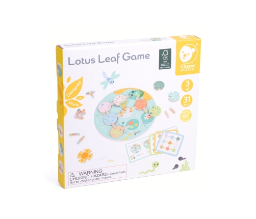 CLASSIC WORLD Gra Sensoryczna Liść Lotosu Dopasuj Kształty i Kolory