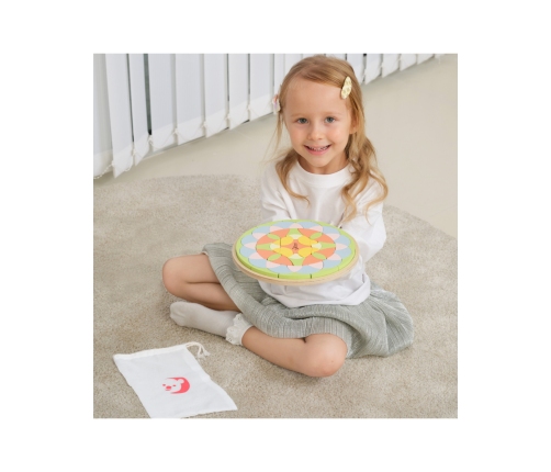 CLASSIC WORLD Pastelowa Mandala Układanka Montessori Mozaika Kwiaty