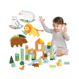 CLASSIC WORLD Zestaw Drewnianych Klocków Leśny Świat 50 el. CLASSIC WORLD Zestaw Drewnianych Klocków Leśny Świat 50 el.