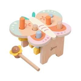 CLASSIC WORLD Wbijak Pastelowy Motylek Montessori z Młoteczkiem CLASSIC WORLD Wbijak Pastelowy Motylek Montessori z Młoteczkiem